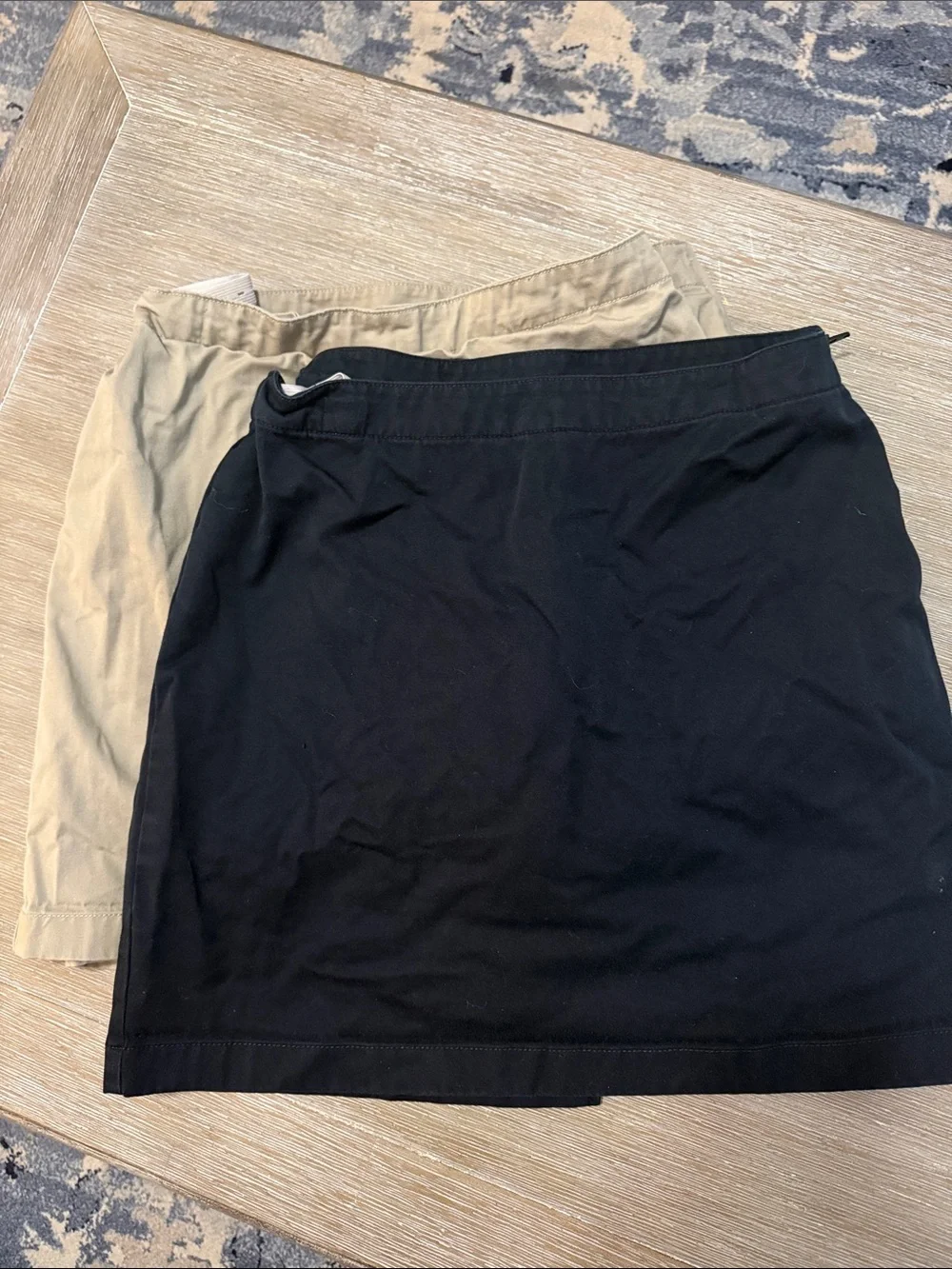 Lot Lands' End Girls' Black and Khaki Uniform Skort Set
